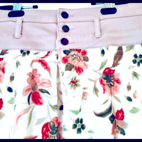 Top & skirt set cream & mauve floral 
Refashioned   size M. - Picture 6 of 7